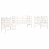 Maison Chic Seti vrtnega pohištva - Vrtna garnitura - Vrtni pohištvo set 3-delna bela trdna borovina, (21816135) | Shoptok.si
