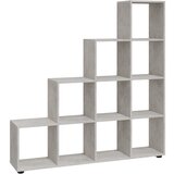 Maison Chic Stopničasta Knjižna omara - Knjižni regal betonsko siva 142 cm inženirski les, (21725520) Cene