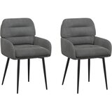 vidaXL Trpezarijske stolice 2 kom. Baršun Tamnosiva 59 x 59 5 x 90 cm - Tamnosiva 2 | shoptok.hr