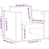  Vrtna sofa bijela 79 x 60 x 62 cm od masivne borovine | shoptok.hr