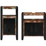  Set namještaja za kupaonicu 2 pcs Smeđa Čvrsto reciklirano drvo | shoptok.hr