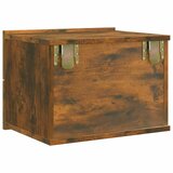  Noćni ormarić dimljeni hrast 40 x 30 x 30 cm konstruirano drvo | Eponuda.com
