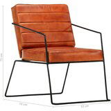  Fotelja od prave kože svjetlosmeđa | shoptok.hr