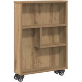  Uska kolica za pohranu boja hrasta 48x13x68cm konstruirano drvo | shoptok.hr