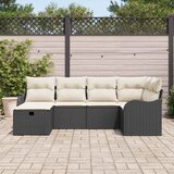  Sjedeća garnitura za vrt 6 kom. Poli ratan Smeđa 232,5 x 122,5 x 85 cm | shoptok.hr