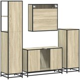 vidaXL 4-dijelni set kupaonskog namještaja boja hrasta sonome drveni | shoptok.hr