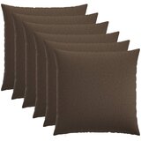  Presvlaka za jastuk 6 kom. HEERLEN Sivosmeđa 65 x 65 cm Tkanina | shoptok.hr