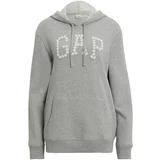 Gap Tall Sweater majica 'HERITAGE' siva melange / bijela