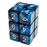 Green Stuff World dice D6 16mm color blue/black marble (12pc pack) Cene