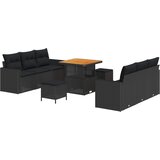  Sjedeća garnitura za vrt 9 kom. Crna poliratan 80 x 80 x 71 cm | shoptok.hr