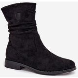 Boto Insulated Women's Booties With Wrinkled Shaft On Flat Heel Krisia | Shoptok.si