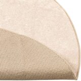  Tepih Print Krema Ø 120 cm Poliester i PVC - Krema 120 x 120 cm | shoptok.hr