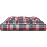  Jastuk za palete crveni karirani 120 x 80 x 12 cm od tkanine | shoptok.hr
