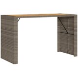  Vrtni barski stol s drvenom pločom sivi 185x80x110 cm poliratan | shoptok.hr