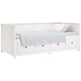  Dnevna postelja bela 100x200 cm trdna borovina, (21157787) | Shoptok.si