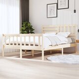 Maison Chic Posteljni okvir - Dvoposteljna postelja - Zakonska postelja iz trdnega lesa 140x200 cm-J14600, (21763610) | Shoptok.si