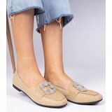 Gemre Golden glitter loafers with rhinestones Sawelia | Shoptok.si