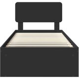  Konstrukcija postelje Črna 90 x 200 cm Masivno borovo les, (5000103073) | Shoptok.si