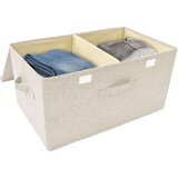  Kutija za pohranu od tkanine 50 x 30 x 25 cm krem | shoptok.hr