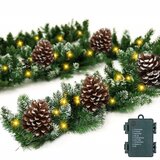  Božićna premium girlanda s LED žaruljicama na baterije 280 cm | shoptok.hr