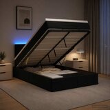  od pjene s madracem i LED-om Crna 120 x 190 cm Baršun | shoptok.hr