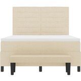 Box Spring Bed z vzmetnico in klopjo krem 140x190 cm Tkanina, (22080982) | Shoptok.si