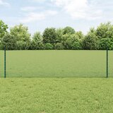 vidaXL zavarena žičana ograda s 11 U postova Zelena 0.6x25 m Čelik Cijene