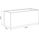  Vrtna saksija 2 kom. Crna 80 x 40 x 40 cm Čelična vrata - Crna 80 x 40 x 40 cm 2 | shoptok.hr