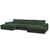 Bobochic Paris Tamno zelena kutna garnitura od samta (u obliku slova "U") Leonard – | shoptok.hr