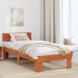  Konstrukcija postelje z vzglavjem Voskast rjav 80 x 200 cm, (5000123673) | Shoptok.si