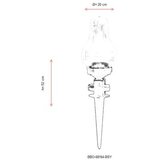 Opviq Vanjska zidna lampa BBO-68164-BSY, 52 cm, IP65, E27, Crna | Eponuda.ba