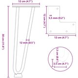  Noge s ukosnicama za stolić za kavu 4 kom. bijele 30 cm, puni čelik | shoptok.hr