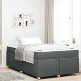 vidaXL Posteljni okvir z vzmetnico Drugo Temno siva 120 x 200 cm blago | Shoptok.si