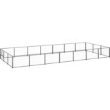 vidaXL Pasji boks črn 21 m² jeklo Cene