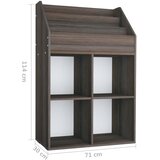  Stalak za dječje časopise sivi i hrast 71 x 30 x 114 cm drveni | shoptok.hr