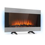 Klarstein basel illumine, električni kamin, 2000 w, 2 razine, termostat, staklo, nehrđajući čelik | shoptok.hr