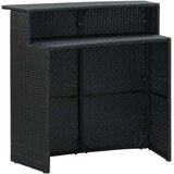 Poli vrtni barski stol crni 120 x 55 x 110 cm od poliratana | shoptok.hr