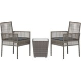 Bistro set za vrt 3 pcs Siva poliratan | shoptok.hr