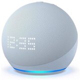 Amazon Pametni zvučnik Echo Dot with Clock Display (5th Gen 2022), sa satom, Alexa, WiFi, BT, plavi | shoptok.hr