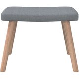  Stol za sproščanje s stolčkom svetlo sivo blago, (20821713) | Shoptok.si