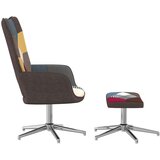  Stolica za opuštanje s osloncem za noge patchwork od tkanine - Siva 1 Sa naslonom za noge | shoptok.hr