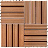  Pločice za decking 22 pcs Smeđa 30 x 30 cm Drvoplastična smjesa | shoptok.hr
