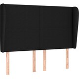  Uzglavlje s ušima crno 147x23x118/128 cm od tkanine | shoptok.hr
