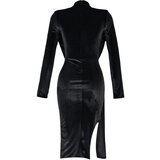 Trendyol Black Draped Detailed Velvet Dress | shoptok.hr