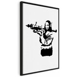  Slika - Banksy Mona Lisa with Rocket Launcher (1 Part) Vertical 80x120 U crnom drvenom okviru | shoptok.hr