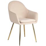 Eglo 424949 - Trpezarijska stolica APALIT 87,5 x 57,5 cm krem/zlatna u