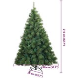 vidaXL Umetno Zložljivo Božično Drevo Zelena 210 cm PVC, jeklo | Shoptok.si