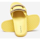 Resti Yellow women's slippers with gold ornament Serina - Footwear | Shoptok.si