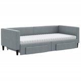  Dnevni krevet na razvlačenje svjetlosivi 90 x 200 cm od tkanine | shoptok.hr