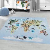 Ay Yildiz OTROŠKA PREPROGA Play 2917 blau 100/150 cm digitalni tisk večbarvno | Shoptok.si